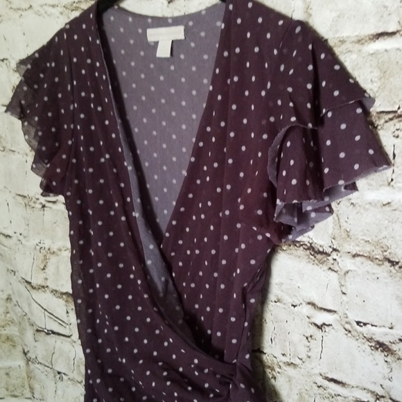 🔥NY&Co Polka Dot Ruffle Blouse - Picture 7 of 7